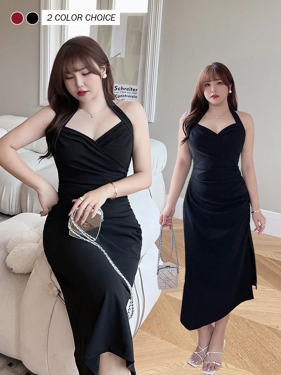 SpringSummer Womens Sleeveless Vneck Long Strap Dress Club Sexy Slimming Size XL to 4 Maximum 100KG 250411