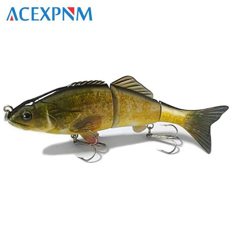 2024 New Hard Fishing Lure 3 Segments Artificial Lure Multi Jointed Swimbait Lifelike Crankbait Sinking Wobblers 50g 15cm Z250411