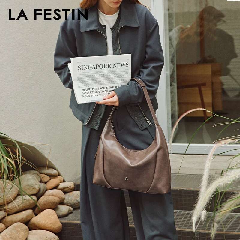 LA FESTIN Original Women's Shoulder 2025 New Designer Bags Ladies Leather Bag Large Capacity Handbags Women