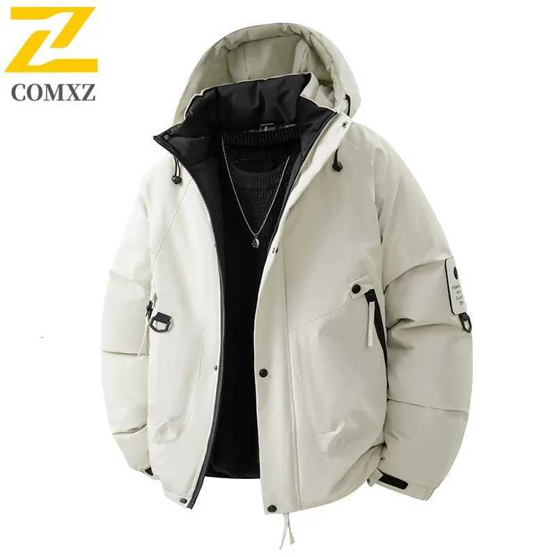 COMXZ 2025 Autumn Winter Outdoor New Jacket Men Hooded Water Resistant Windproof Couple Set Triple Proof lightweight windbreakerT251112