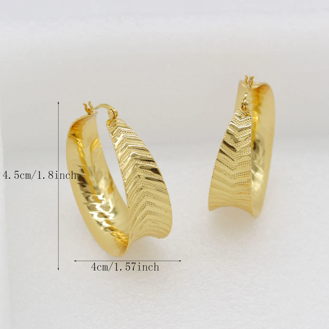Adixyn Dubai Womens Large Ring Earrings 18k Gold/Copper Jewelry African Indian Arab Womens Party Gift N040814 250409