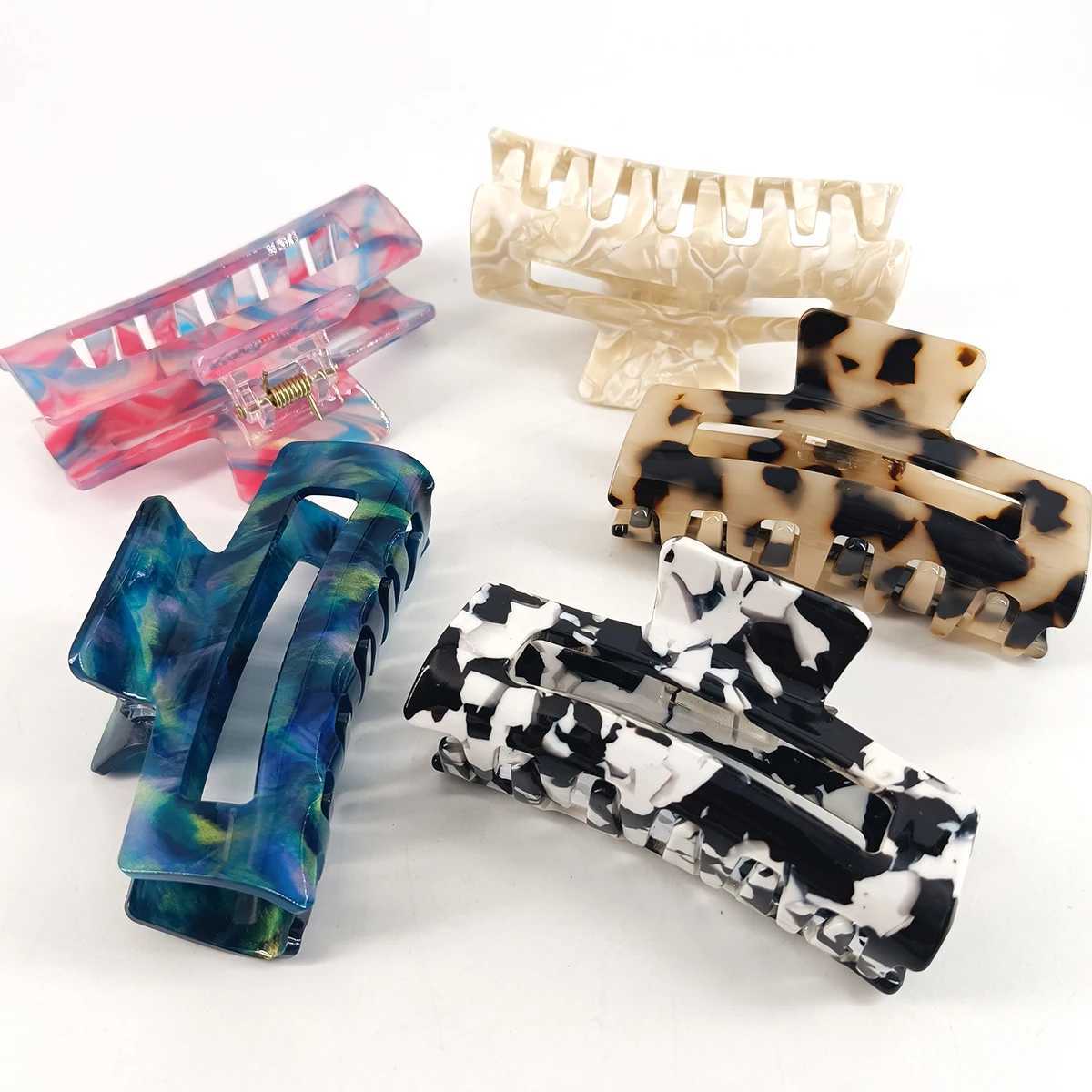 Fashion leopard print hair clip geometric hair clip grip design clip suitable for girls hair clip accessories Y2504012