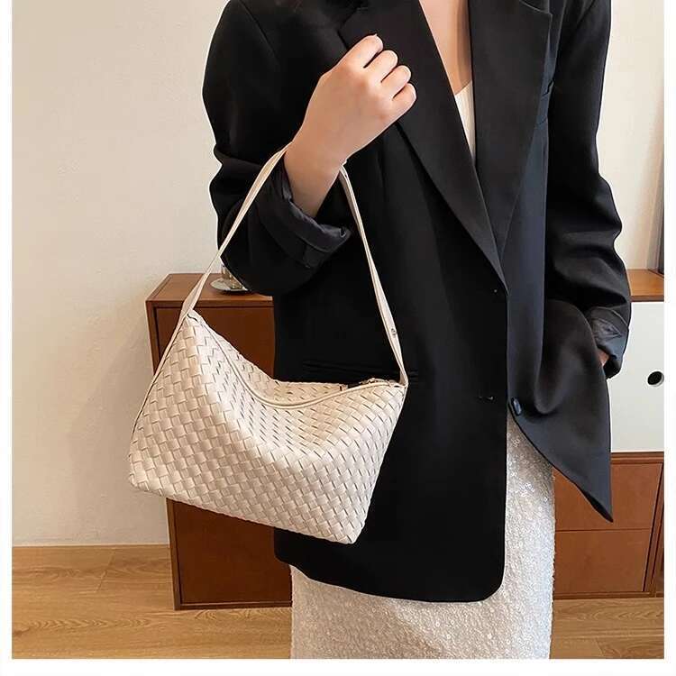 Lizzytsu Vintage Design Woven Women Korean Easymatch Shoulder Bags Fashion Streetwear Casual Totes Bag