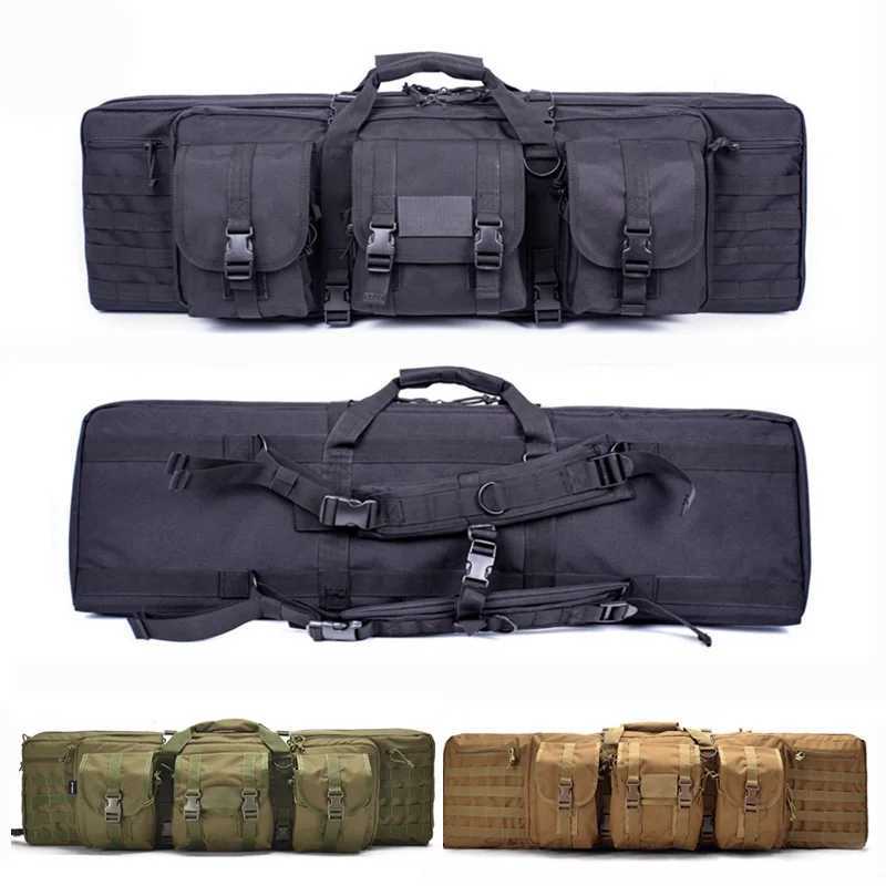 38 46 55 inch Double Rifle Case Bag Tactical Weapon Gun Case Rifle Pistol Bag Long Gun Bag for Hunting Range Sports Transport Z250411