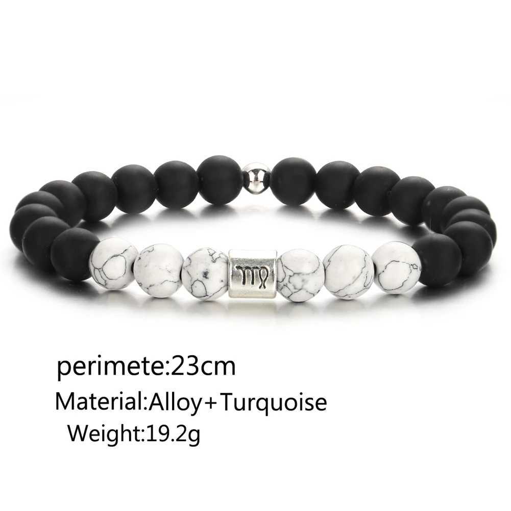 12 Constellations Handmade Beads Volcanic Stone Bracelets For Women Personalized 12 Zodiac Bracelet Bangles on handC250411