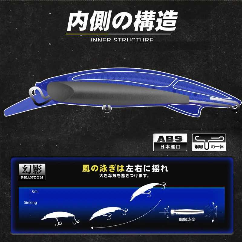 D1 Sea Heavy Sinking Minnow Fishing 92mm 49g 110mm 60g Saltwater Wobbler jigs Big Jerkbaits Swimbait Bass Tuna for Fishing Pesca Z250411
