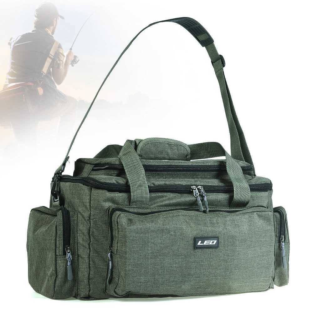 Large Capacity Nylon Cloth Shoulder Messenger Shoulder Multifunctional Fishing Bag Fishing Tackle Reel Camera Storage Bag Z250411