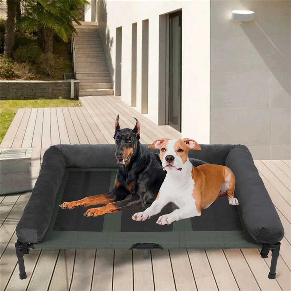 XXL XL Large Dog Bed Outdoor Dog Keeping Bed with Cooling Breathable Mat and Soft Plush Mat Pet Dog Camping Carpet Suitable for Home Garden X250412
