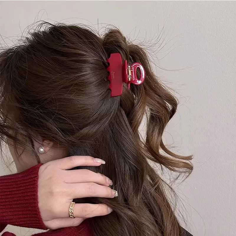 5.5cm long acetate hair clip suitable for girls sweet colored hair clip crab clip bucket fashionable headwear Y2504012
