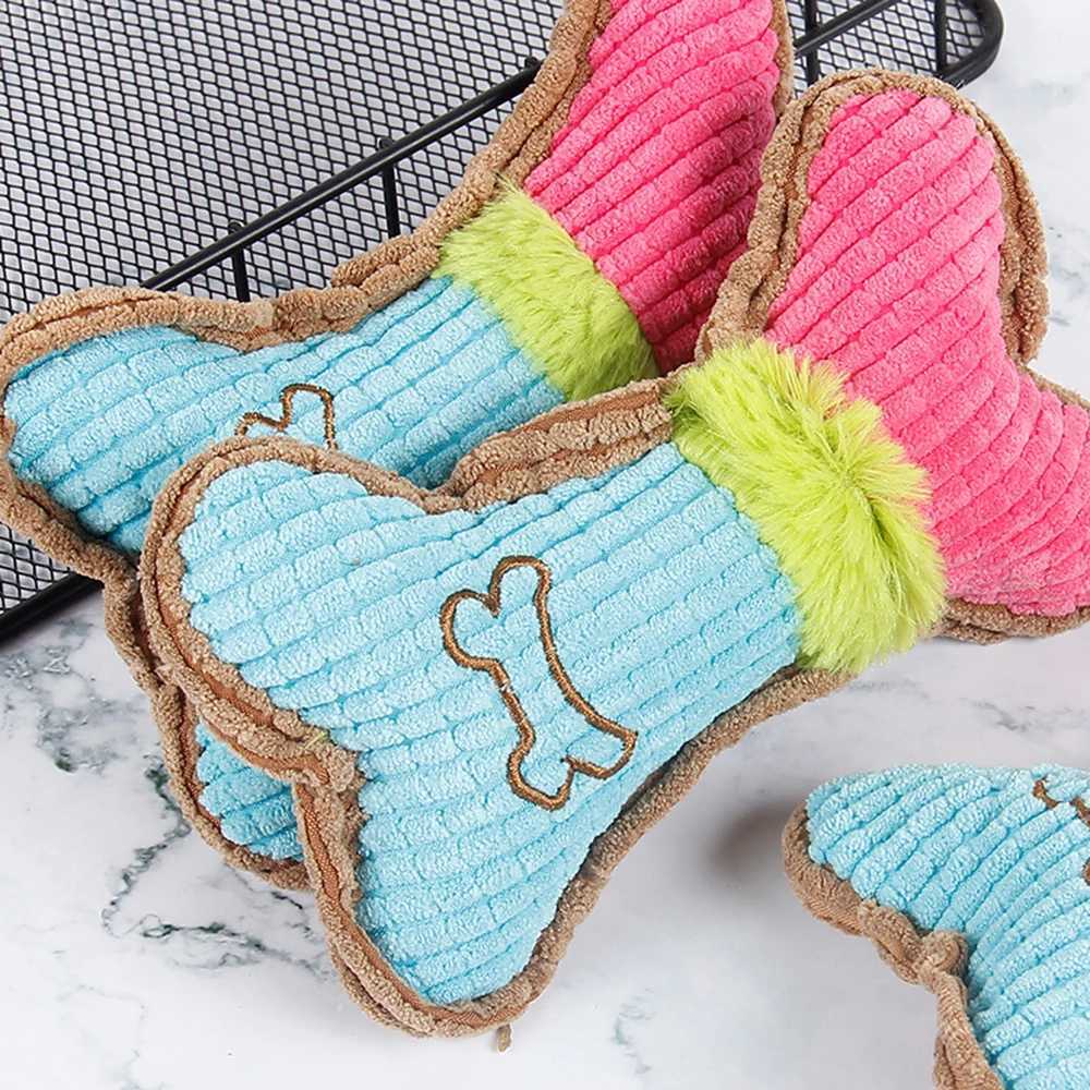 High Quality 1 pet sound grinding bite resistant plush toy for cats and dogs supplied with corn cob bones T2504012
