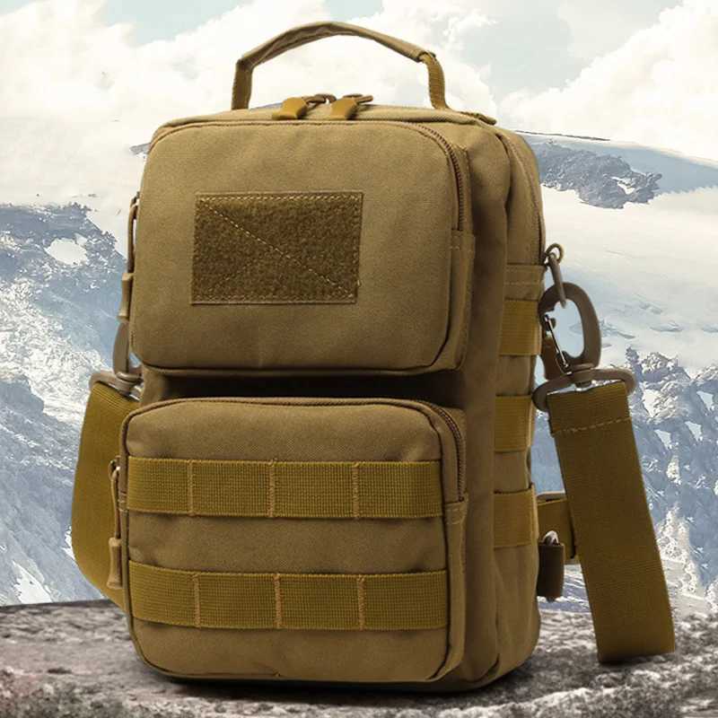 Fishing Tactical Chest Bag Camping Hiking Hunting Shoulder Bag Outdoor Travel Men Fishing Lure Fanny Pack Molle Tackle EDC Bag Z250411
