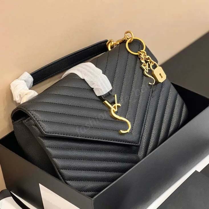 Designer Bag Luxury Bag Shoulder Bag Classic Black Handbag Seam Versatile Classic Leather Chain Crossarm Bill of Lading Luxury Bag Medium Lady Sandwich Zipper Bag6