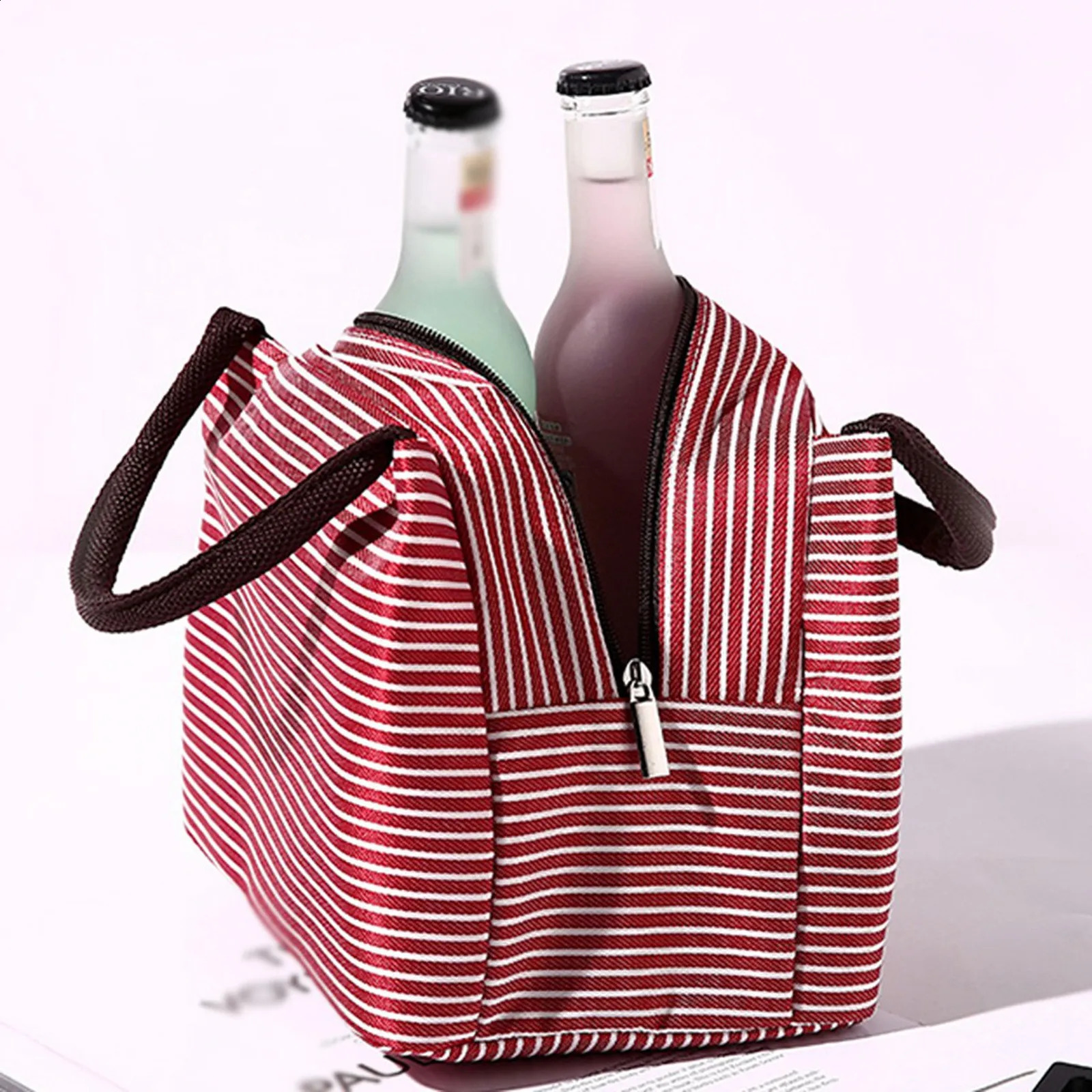 Lunch bag handle insulated cooler bag womens lunch box picnic travel portable food storage breakfast food bag 250410