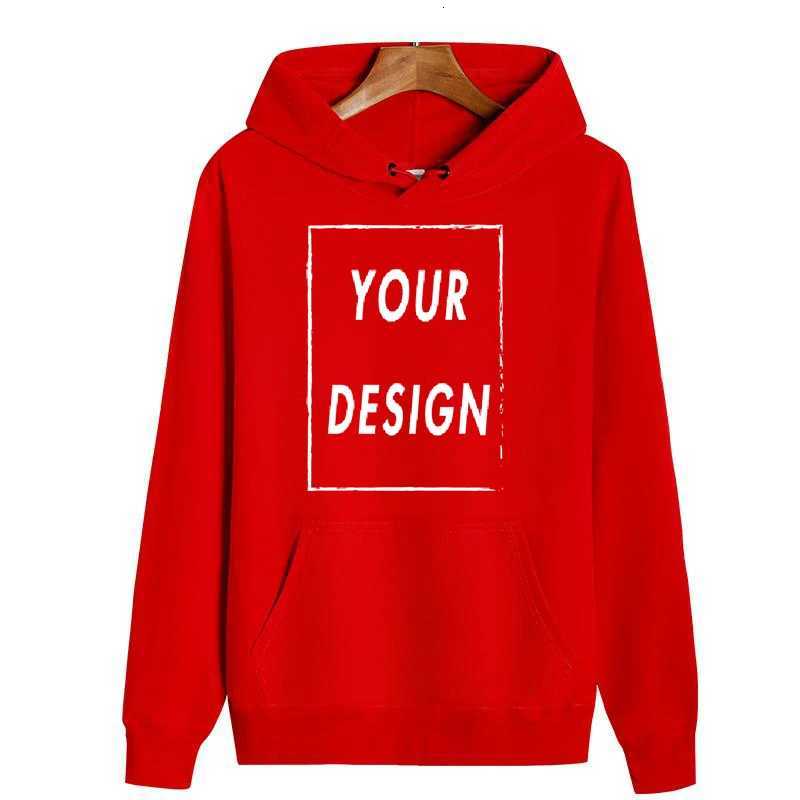 POD customization 300g pure cotton hoodie custom design personalized long sleeved new mens and womens universal large casual sports sweatT251112