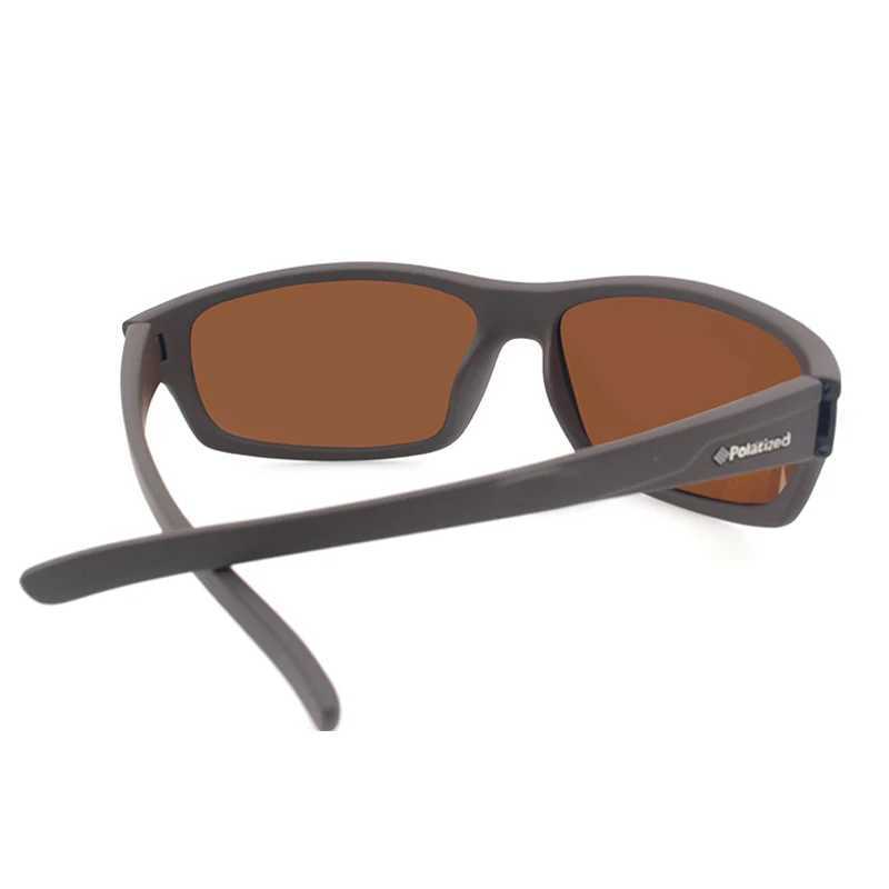 2023 Male Brand Design Polarized Sunglasses for Men Brown Sports Rectangle Sun Glasses Lenses Male Cycling Eyewear Gafas UV400C250411
