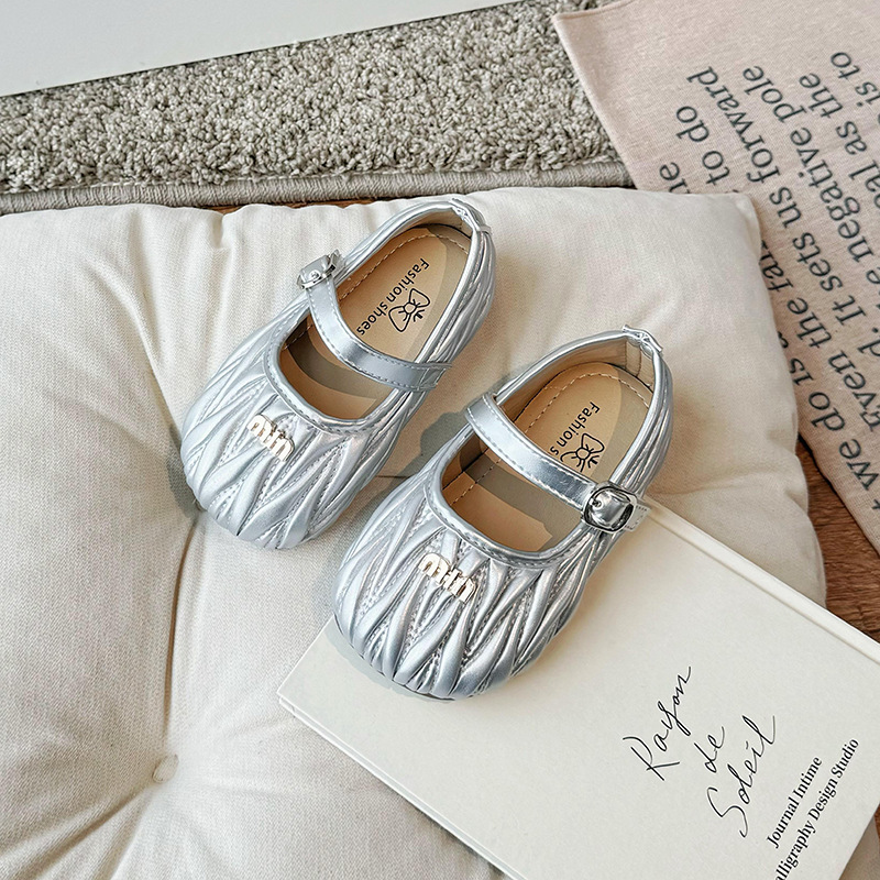 designer shoes 2025 Girls' leather shoes Children's single shoes shallow-mouthed shoes Soft-soled princess shoes for girls and babies