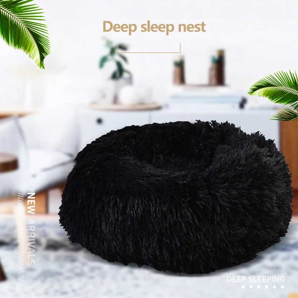 Super Soft Pet Bed Dog House Round Cat Winter Warm Sleeping Bag Plush Size Dog Mat X250412
