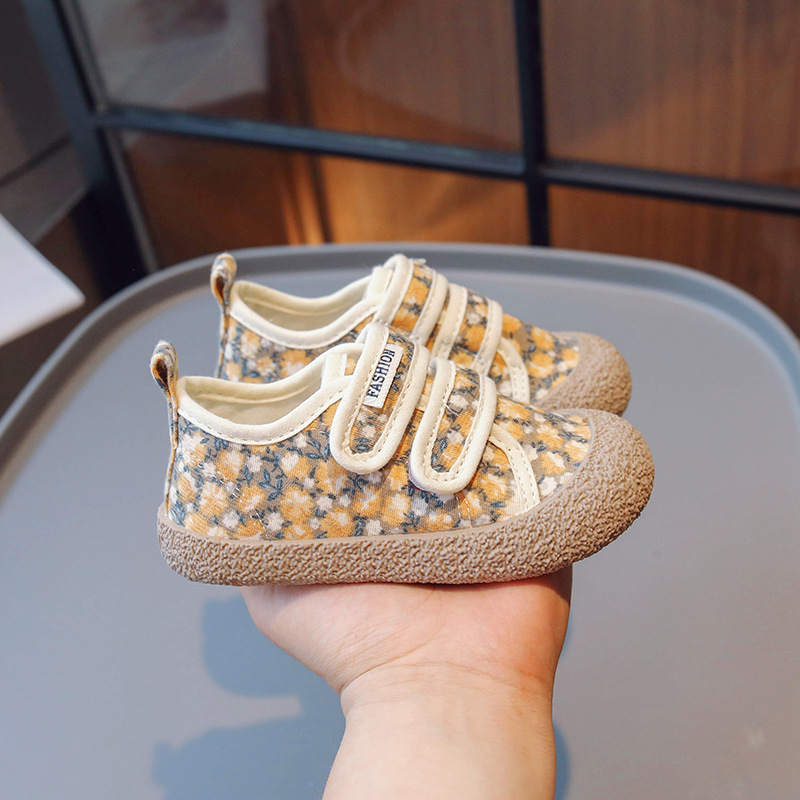Kids Floral Canvas Shoes Fashion Girls Casual Shoes Infant Toddler Walking Shoes Kidszworld Girl Sport Kid Shoes Sizes 21 - 32 K0224