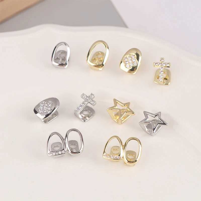 Hip hop single tooth flame tooth hat punk metal grill hat cosplay party tooth grill W250412