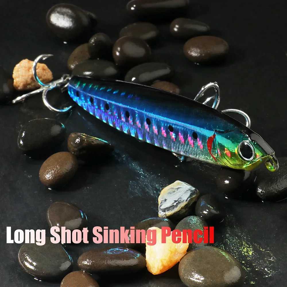 Sinking Pencil Bait 10g 14g 18g 24g 8cm 10cm Minnow Fishing Hook Metal Jig Wobbler Plopper Casting Popper Swimbait Pesca Lure Z250411