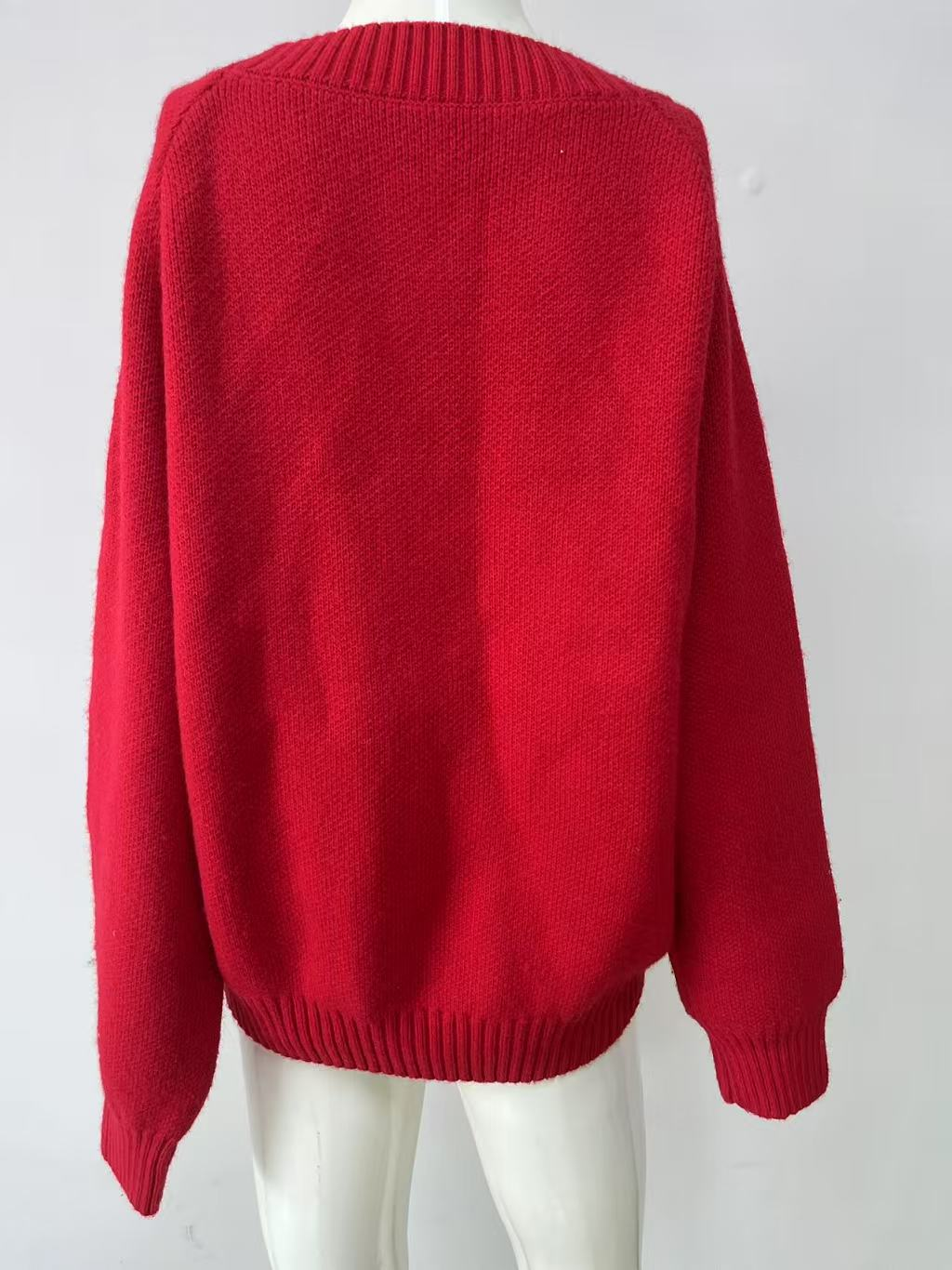 Women's sweater jacquard round neck sweater round neck