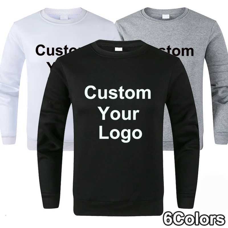 POD customization New Unisex Hatless Sweatshirt Customize Your Crew Neck Sweater Fashion Mens Womens Casual SweaterT251112