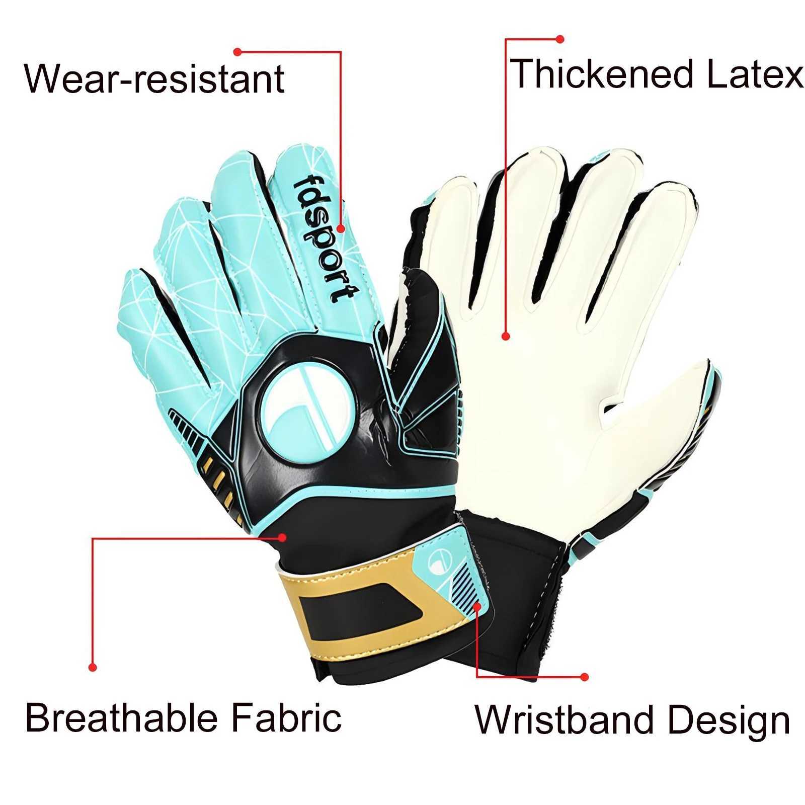 Football goalkeeper gloves childrens football gloves strong grip soft palm Pu back of handXJ250412
