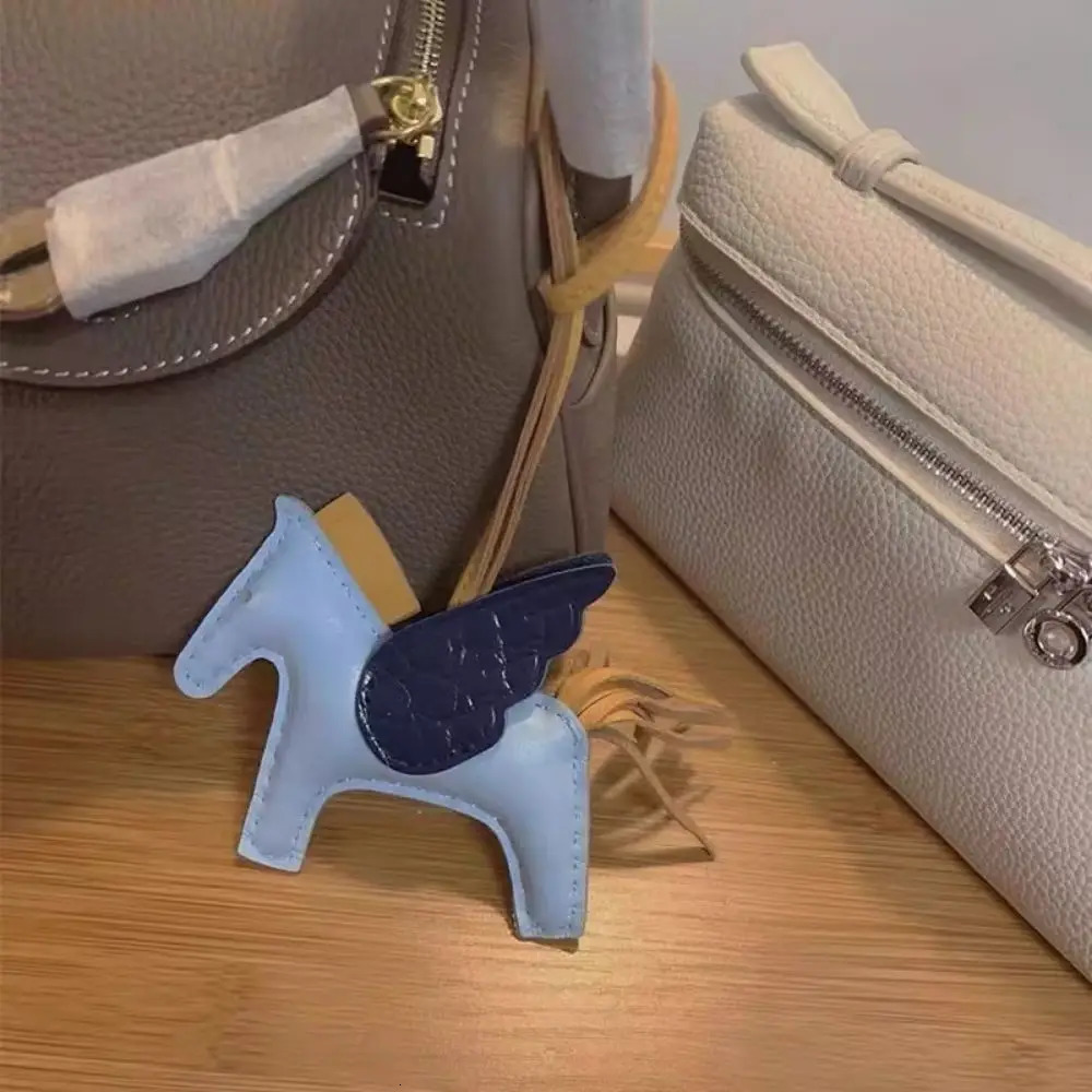 Genuine Leather Premium Lamb Leather Croc-Embossed Pegasus Charm Pendant - Bag Accessory Bag Charm 251110