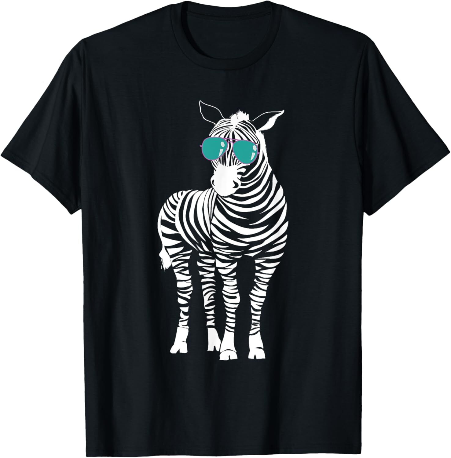 T shirt for Mens Cool Sunglasses Zebra - Zookeeper Wildlife Animal Lover Graphic Tee Casual Tops Clothes Short sleeve