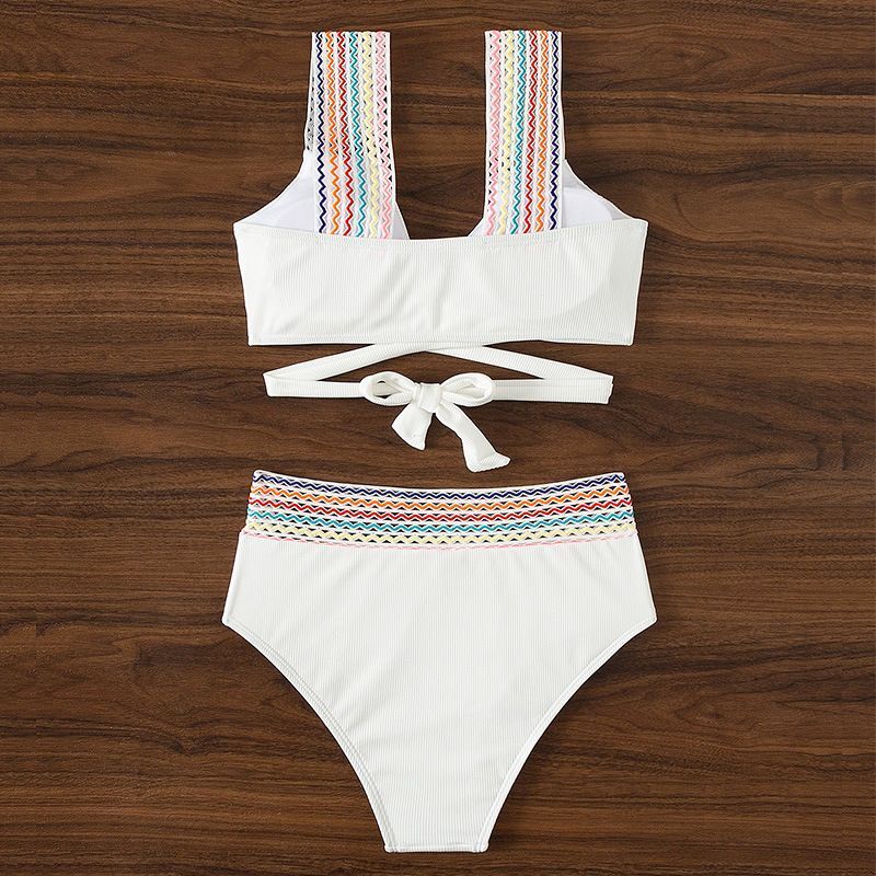 Women's Clothing Sexy High End Lace Up Beach Bikini Hot Spring Swimsuit