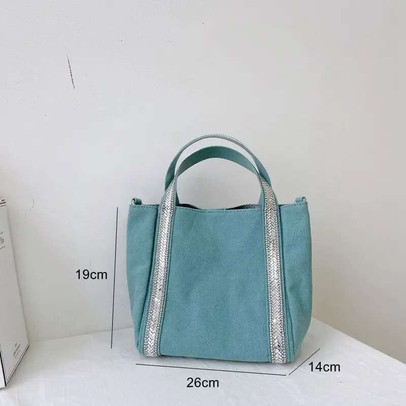 Hand-Held Canvas Purses And Handbags Designer Women's Rhie Basket Tote Contrast Color Large Capacity Shopping Bags