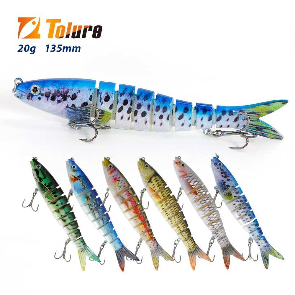 TOLU 20g/13.5cm Sinking Wobblers Fishing Lures Jointed Crankbait Swimbait 8 Segment Hard Artificial Bait For Fishing Tackle Lure Z250411