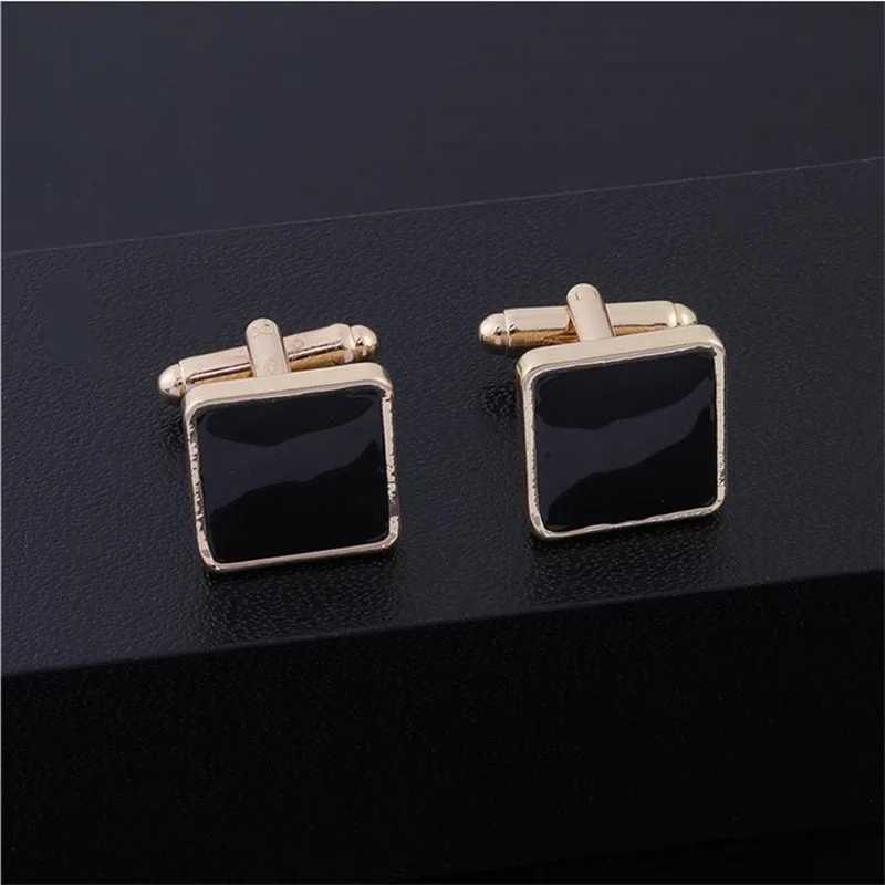 French Geometric Square Cufflinks Fashion Mens Business Banquet Set Shirt Cufflinks Button Luxury Wedding Cufflinks Gift 2024T250412