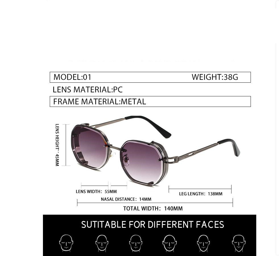 Designer Sunglasses For Men Women Sunglasses UV400 Alloy Square Fashion Sunglasses Luxury Polarized Goggle Pilot Alloy Frame Eyewear KP7300