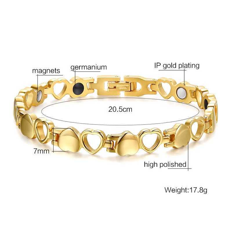 Love Magnet Health Care Womens Bracelet Health Care Magnetic Weight Loss Anti-Fatigue Therapy Bracelets Energy Jewelry 1PCC250411