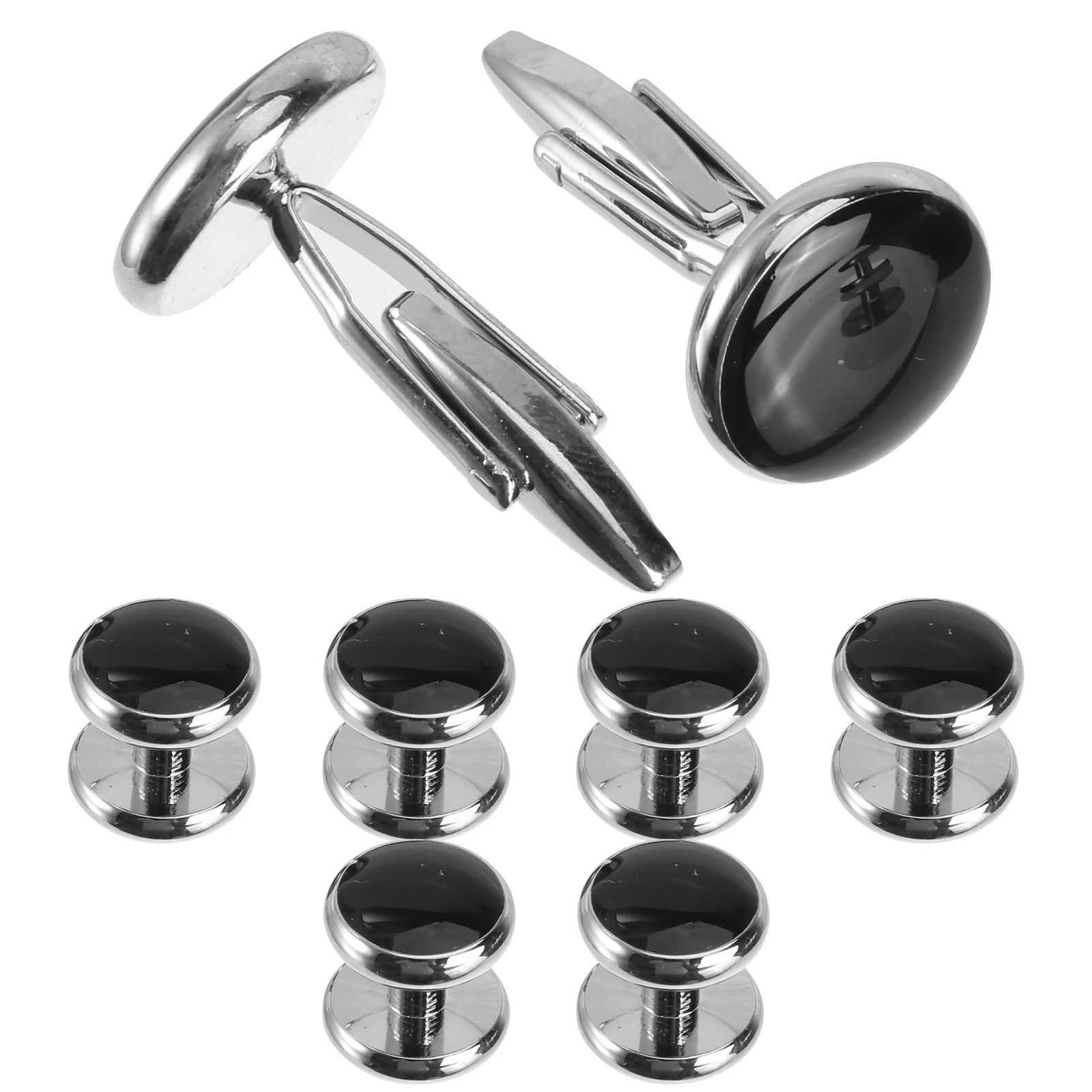 8 pieces of pure copper round cufflinks jewelry shirts cufflinks wedding banquet grooms cufflinks mens tailcoat cufflinks studsT250412