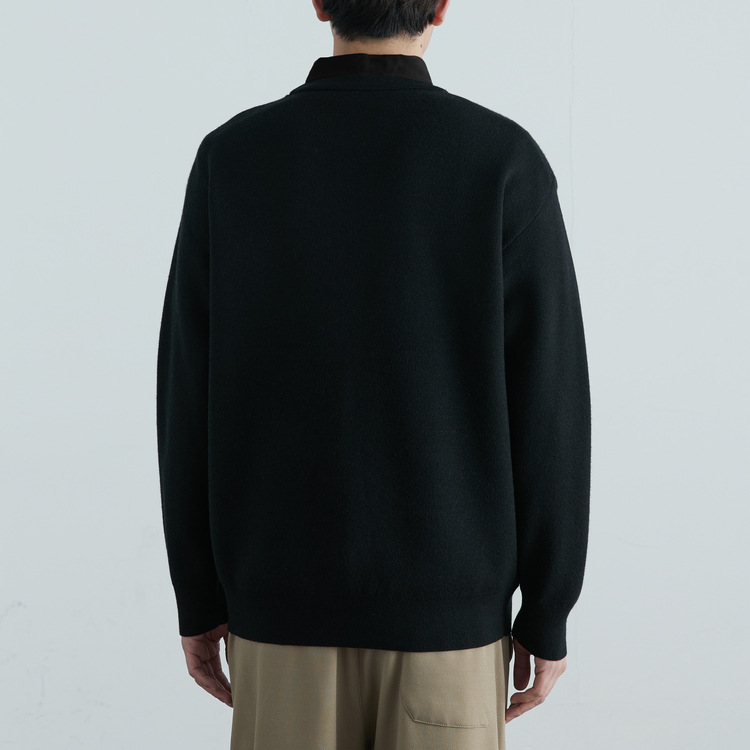 WB101 Stylish Men's Double Collar Pullover Sweater - Perfect for Spring & Autumn