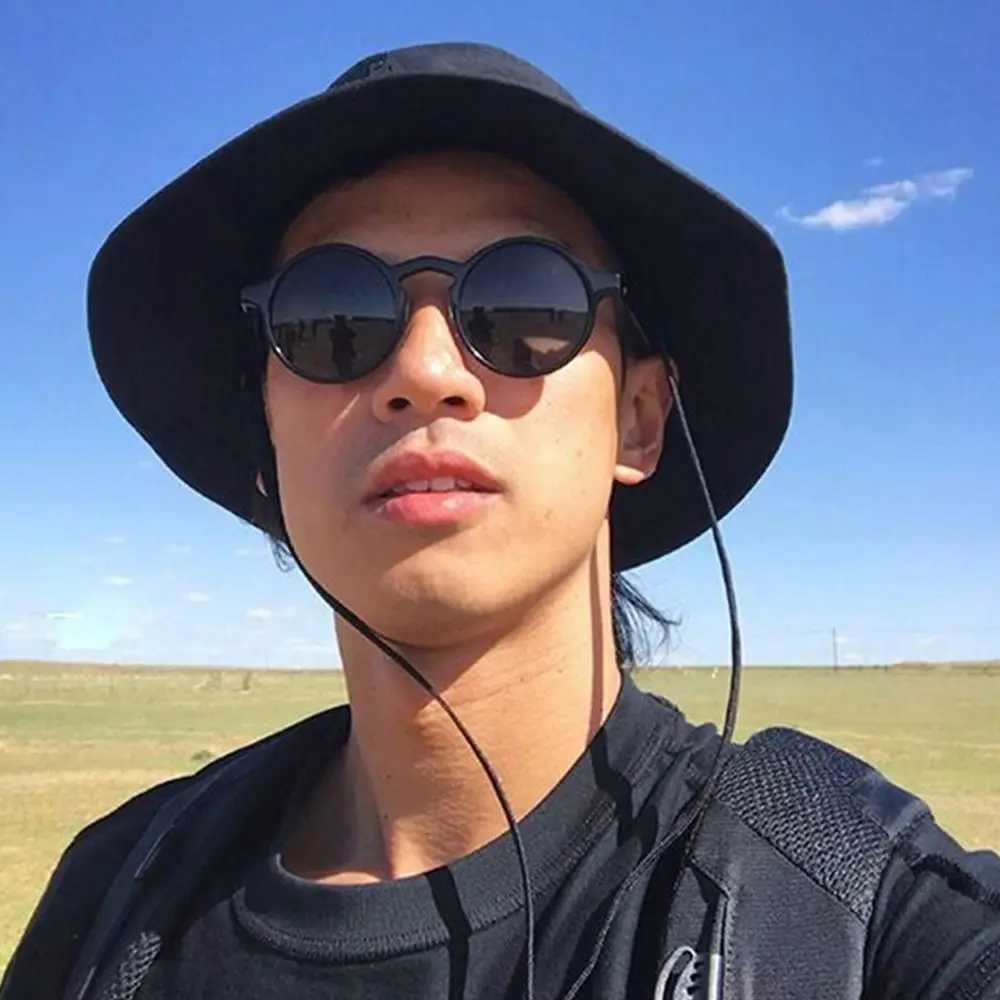Luxury Round Sunglasses Women Brand Designer Vintage Small Frame Black Sun Glasses Korean Shades Driving Travel Eyewear UV400 Z250411