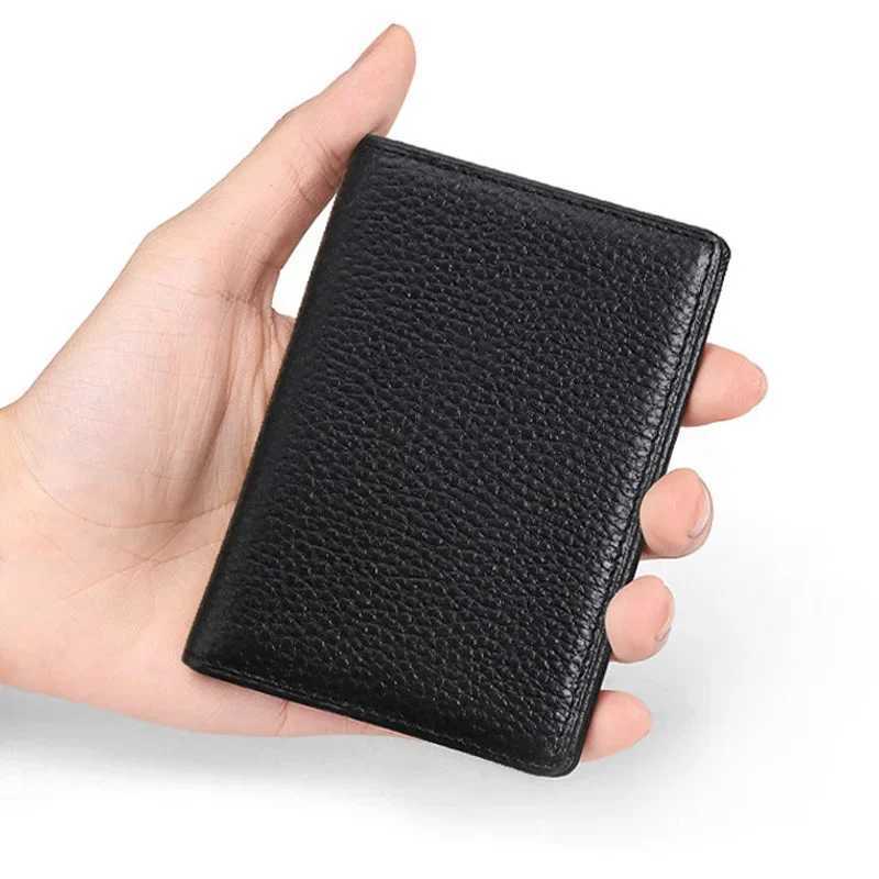 Rfid Multi Leather Mens Card Clip Wallet Ultra Thin Document Mens Rfid Blocking Card Clip Z250411