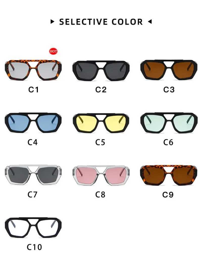 Fashion Vintage Square Sunglasses Women For Men Sun Glasses Punk Shades Luxury Brand Designer Flat Top Shades UV400 Glasses Z250411
