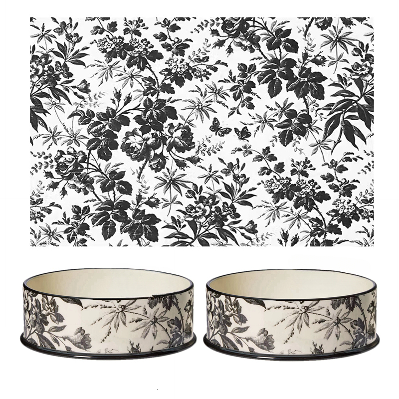 2025 new Designer Dog Mat set, Pet Bowl With Classic Letters Heavy Duty Non Slip Ceramic Cat Dish Dogs Bowls for Food and Water 42oz J15