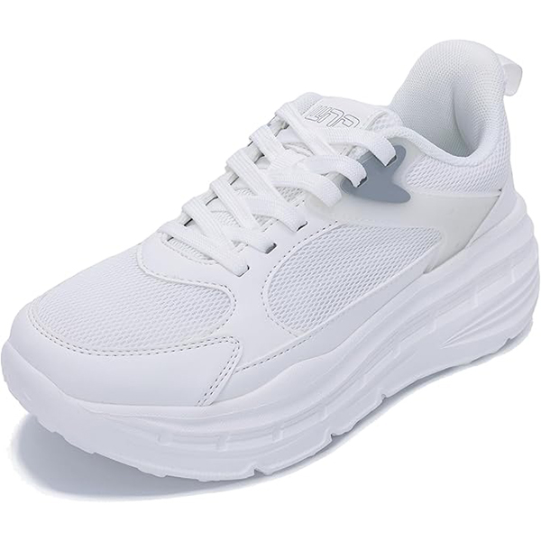 Designer Shoes High Quality Women's Chunky Platform Sneakers Lightweight Walking Lace-up Memory Foam Comfortable Casual Sneakers
