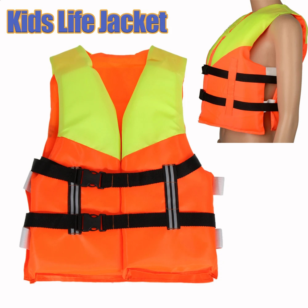 Youth Kids Universal Polyester Jacket Swimming Boating Ski Vest Swimming Boating Ski Vest Swimming Children Life Jacket 250411