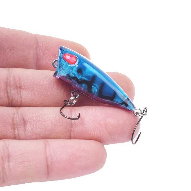 1PCS Floating Popper Fishing Lure 40MM 3.5G Mini Topwater Wobbler Crankbait With Hooks Artificiais Hard Bait Pesca Tackle Z250411