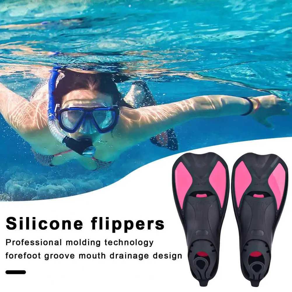 Diving Fin Swimming Training Fin Professional Inflatable Collar Short Blade Collar Leg Strength Building Swimming CollarY250412