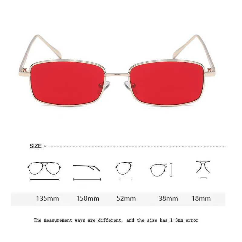 Fashion Small Rectangle Sunglasses Men Women Vintage Square Driving Sun Glasses Luxury Brand Metal Frame EyewearC250411