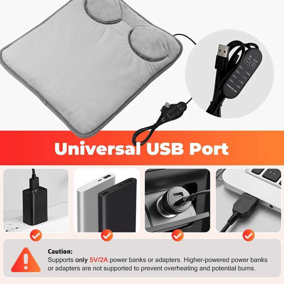 Electric Heating Foot Warmer 4 Level Heated Foot Warming Device for Cold Winter Household Soft Thermal Foot Care Pad Washable Y251112