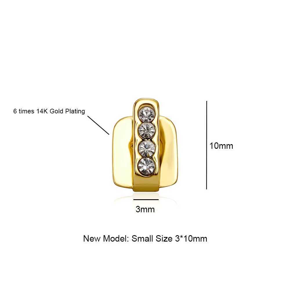 Rachelz Fashion CZ Stone Stand Bar Teeth Grillz Stand Hip Hop 4 Zircon Hat Womens Jewelry Dental Grill W250412