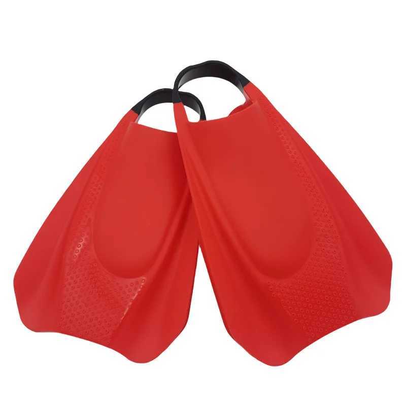 High quality silicone swimming diving flip cover adult freestyle assisted training dual fin inflatable sleeve short flip coverY250412