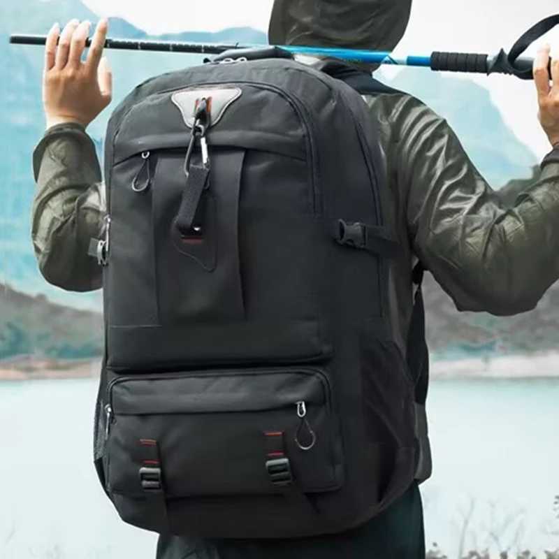 Large Capacity 80L Amouflage Lure Fishing Bags Multi-functional Backpack Outdoor Sports Large Capacity Rod Fishing Tackle Bag Z250411